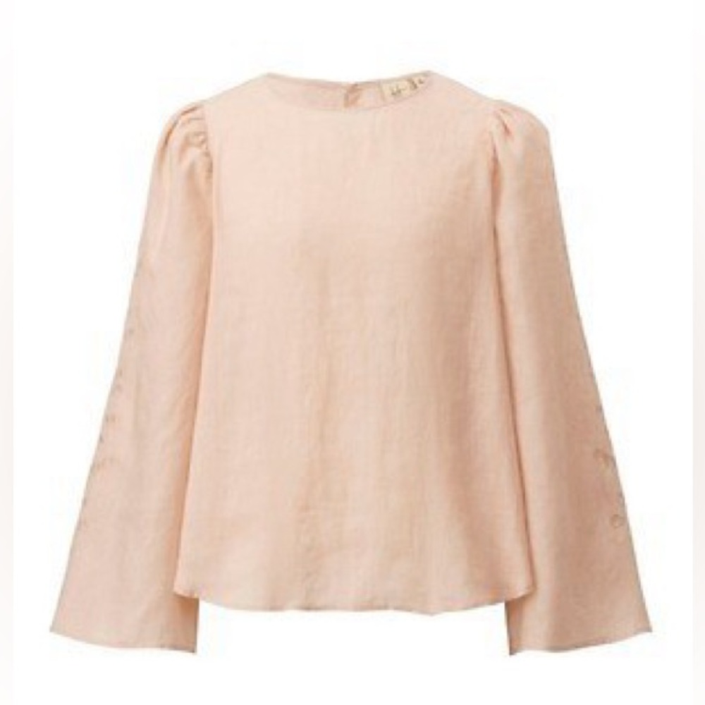 Soldout Hana Tajima Uniqlo Embroidered Linen Blouse XS